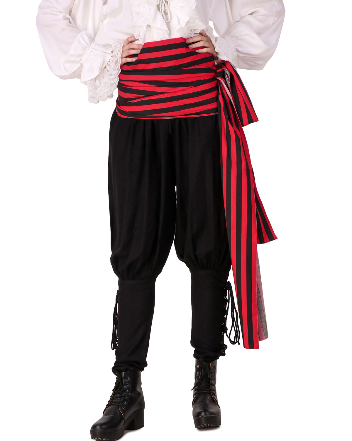 Case of 110 Pirate Large Sash (Black-Red) - 50% Discount (image for) Case of 110 Pirate Large Sash (Black-Red) - 50% Discount