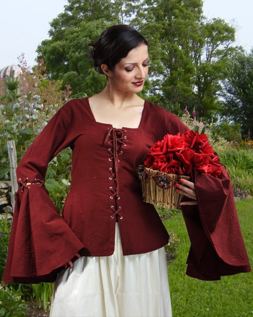 Detachable Sleeves Linen Blouse (image for) Detachable Sleeves Linen Blouse